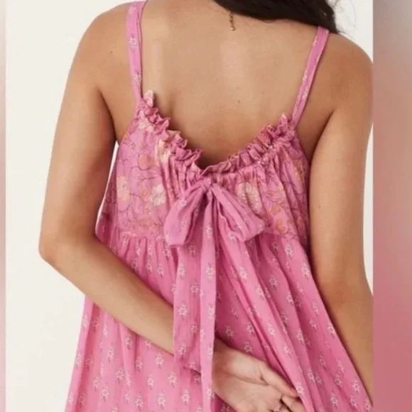 Spell & The Gypsy Utopia Strappy Sundress In Flamingo Medium NWT - Picture 2 of 9